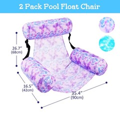 Inflatable Pool Float Chair 2 Pack Pool Floats Adult Heavy Duty, Water Float…