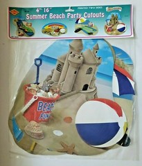 2003 Beistle Summer Beach Party Cutouts 16″ Set Of 4 New In Packaging
