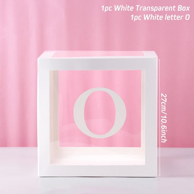 Baby Shower Box Transparent Letter Balloon Box Birthday Wedding Party Docoration