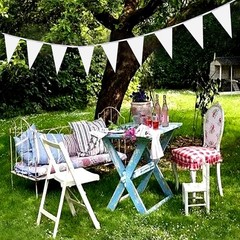 100 Feet White Pennant Banners Flags String Hanging Triangle Bunting Flags,Party