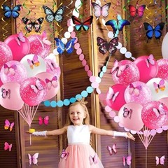 108Pcs Butterfly Party Decoration Set For Holiday , Birthday