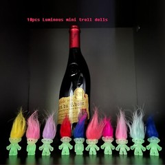 30pcs Luminous Mini Troll Dolls Glow in The Dark Vintage Action Figures Lucky…