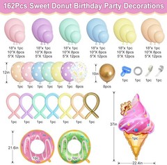 Kit De Arco De Guirnalda De Globos De Donut Pastel Para Niñas Kit De Arco NUEVO.