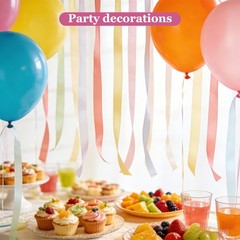 Rainbow Dance Ribbons, Wrist Streamers 20″ & 12 Pcs & Orange