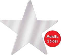 Elegant Metallic Star Cutouts – 3.75 Inches, Perfect for Graduation and More