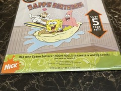 SpongeBob Patrick Sandy 2pc Scene Setter Nickelodeon Plastic Happy Birthday New
