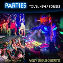 20000 Pieces Reactive Confetti | Premium UV Fluorescent Glow Party Gift for D…
