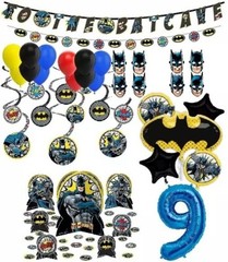 Batman Birthday Party Decorations Jumbo DoubleBanner Balloons 1 to 9 HeroesUnite