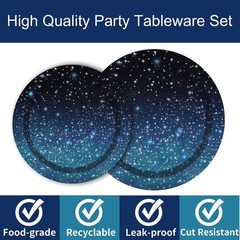 Complete Space Party Tableware Set for 24 Guests – 96 Pcs Party Essentials