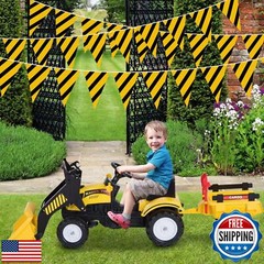 Luxiocio Construction Birthday Party Supplies, 5 Packs Construction Pennant B