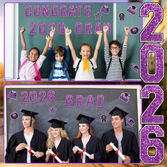 Graduation Car Decorations Magnets, 22pcs Class of 2026 Grad Decor Car Magnet…
