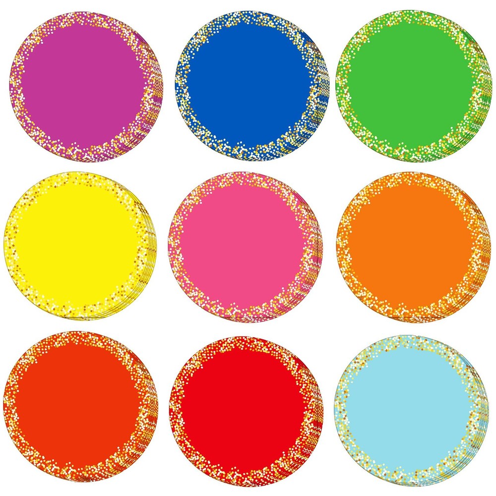 108 PCS 3.5 Inch Confetti Circles Cutouts, Small Paper Dots, Assorted Colors