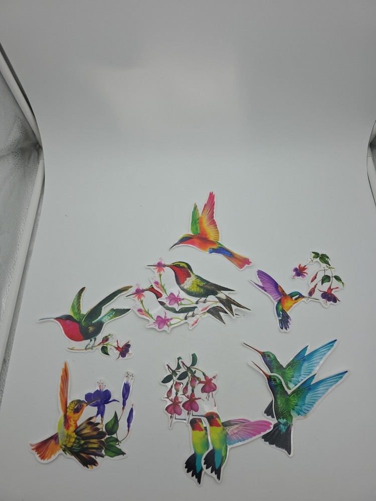 10 Pieces Large Size Hummingbird Window Decals Lot