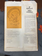 Vintage Hallmark Turkey Thanksgiving Honeycomb Centerpiece See Description**