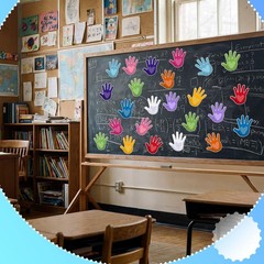 360 PCS 3.9 Inch Assorted Color Hands With Heart Paper Cutouts Craft Decor