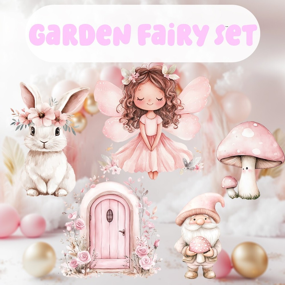 Fairy First Birthday Cutout Prop, Baby Shower, Enchanted Garden Party Decor