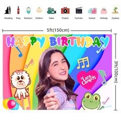 Lara Campos Party Supplies Backdrop Banner Background Vinyl Birthday Gift