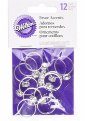 Silver Engagement Rings for Table Decorations or Favor Accents – Qty of 12
