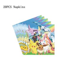 Pokémon tableware party set balloons kids birthday Supplies Plates Cups Pikachu