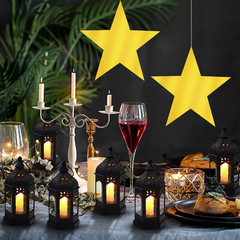 40 Pcs Metallic Star Cutouts Double Printed Paper Stars Decoration for Wedding M