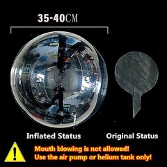 10PCS LED Light Up Balloons Clear Helium Bubble Glow With String For Party Decor