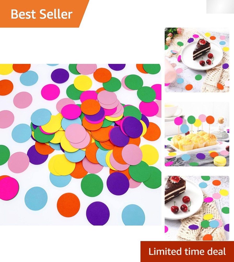 300 Eco-Friendly Rainbow Confetti Dots – Perfect for Hawaiian Parties & Weddings