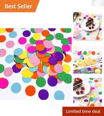 300 Eco-Friendly Rainbow Confetti Dots – Perfect for Hawaiian Parties & Weddings