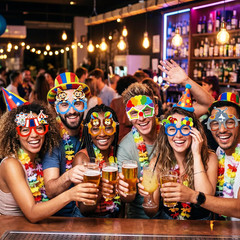 60Pcs Circus Paper Glasses Party Decorations for Adults Bulk, Carnival Theme Pho