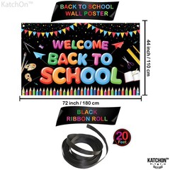 , Welcome Back To School Banner – XtraLarge, 72×44 Inch | Back To School Back…
