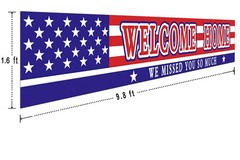 Welcome Home Banner Decoration Welcome Back Yard Sign for Deployment Returning