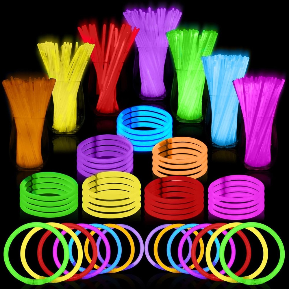 PartySticks Glow Sticks 800 pack 8 Inch Glow in The Dark Light Up Sticks Par…