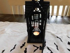 Pottery Barn Haunted House Lantern Halloween Lantern NEW