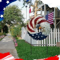 Vibrant Red White Blue Eagle Yard Sign – Perfect for Independence Day Decor