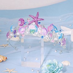 Mermaid Birthday/ Dress Up Crown & Four Jellyfish Paper Lanterns Combo