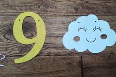 9th Birthday Party Decorations On Cloud 9 Girl’s Birthday Banner Pink New