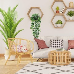 Whonline Fake Hanging Plants, Artificial Small Potted Plants for Indoor Green