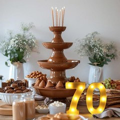 70th Birthday Decorations LED Numbers for Party Table Wall Decor