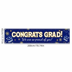 Graduation Banner 79×18 Inch Congratulations 2026 Graduate Decorations Congrats
