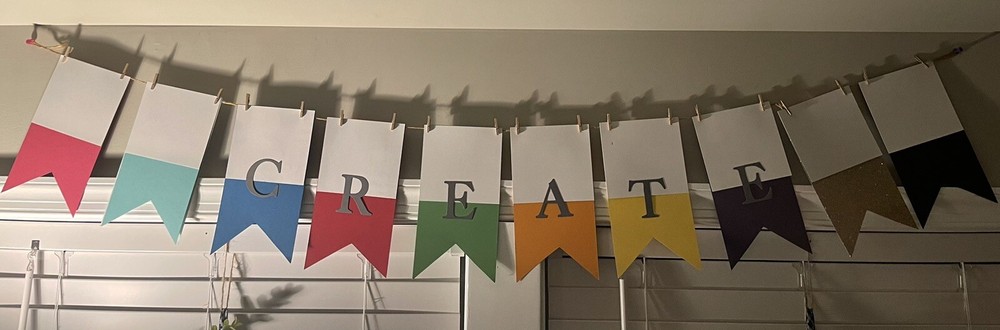 “Create” Multi Colored Banner For Art Parties, Classrooms, Or Craft Room Decor