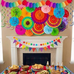 35PCS Fiesta Fan Party Decorations Set