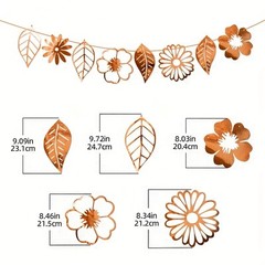 Leaf Banner, Funky Bohemian Leaf Banner, Double Sided Waterproof Colorful