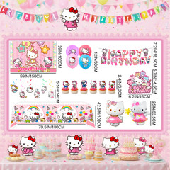 Hello Kitty & Friends Party Decor Sanrio Birthday Supplies Balloons Cake Toppers