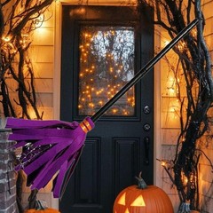 Halloween Witch Broom Halloween Costume for Club Festival Stage Performances