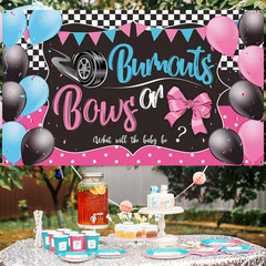Burnouts or Bows Gender Reveal Decoration Bows or Burnouts Backdrop Gender Revea