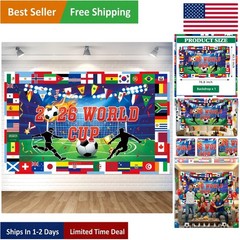Versatile World Cup Backdrop: 71″ x 43″ Flag Design for Any Soccer Gathering