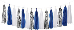 Navy-Blue White-Yellow Party-Decorations Tassel-Garland -15Pcs Graduation Weddin