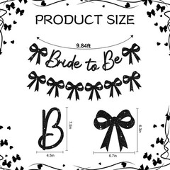 RICHHHA Glitter Bride Banner Black
