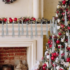 Silver Iridescent Christmas Tree Tinsel Icicles Foil Fringe 2500 Strands