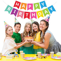Colorful Happy Birthday Banner Bunting Pre-Strung No DIY for Birthday Party Deco