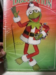NEW!! VINTAGE 1981 HALLMARK HENSON Kermit The Frog MOVABLE DECORATION